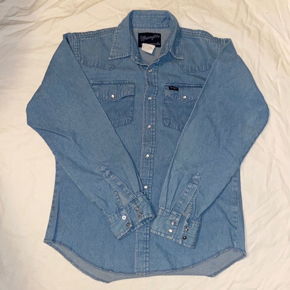 Boy’s Wrangler pearl snap work shirt